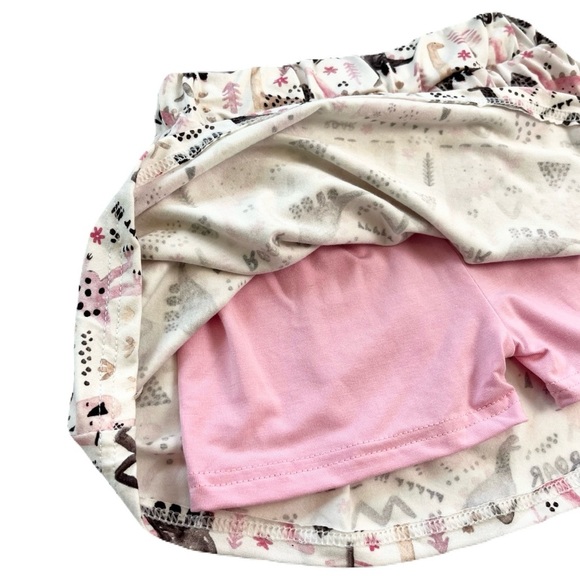 Little Eyes Prehistoric Pink Bamboo Skort - Picture 3 of 3